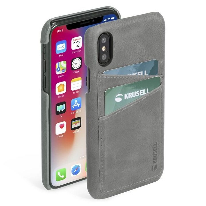 Krusell Sunne dėklas Apple iPhone XS Max, pilkai rudas