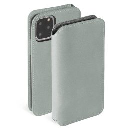 Telefono dėklas-pinigine Krusell Sunne iPhone 11 Pro, pilkas