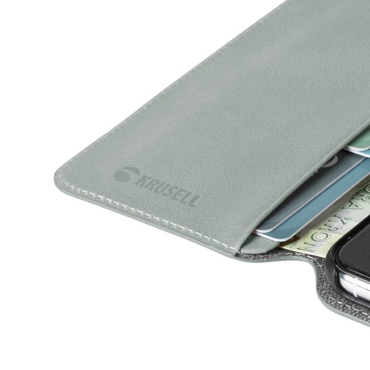 Telefono dėklas-pinigine Krusell Sunne iPhone 11 Pro, pilkas