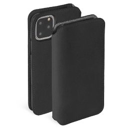 Juodas telefono dėklas-piniginė iPhone 11 Pro Max
