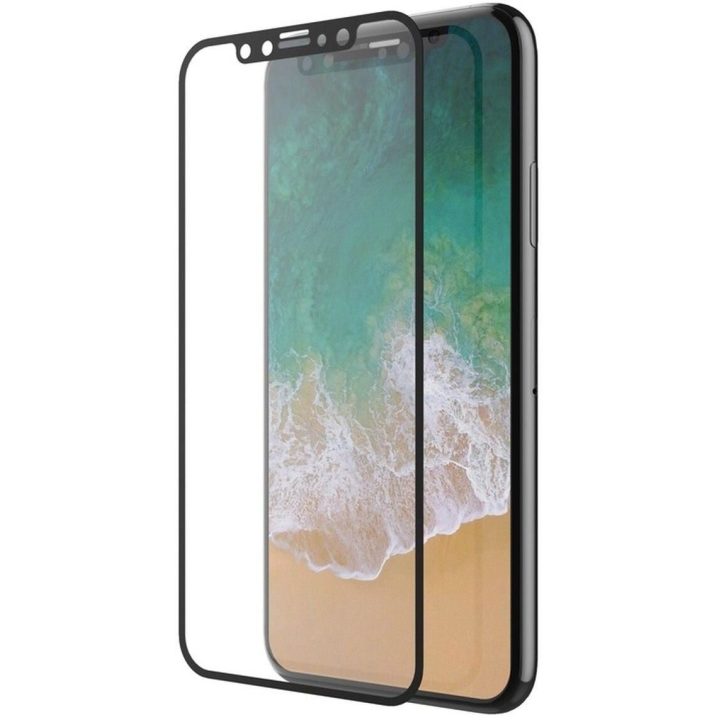 Juodas apsauginis stiklas iPhone XS Max ekranui