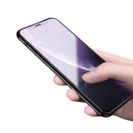 Apsauginis stiklas nuo mėlynos šviesos iPhone XR (6,1") ekranui, juodas, 10 vnt.