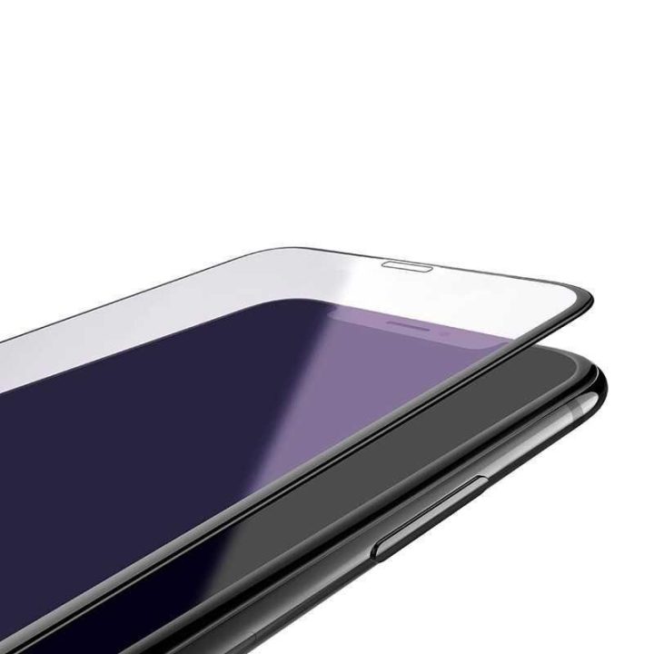Apsauginis stiklas nuo mėlynos šviesos iPhone XR (6,1") ekranui, juodas, 10 vnt.