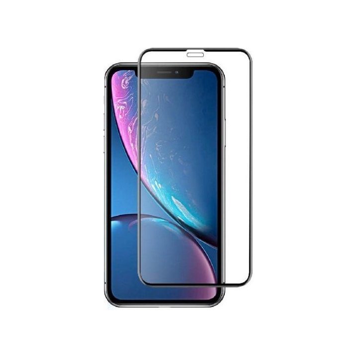 Apsauginis stiklas iPhone XR, Devia Real Series, juodas