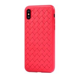 Raudonas minkštas telefono dėklas iPhone XS Max