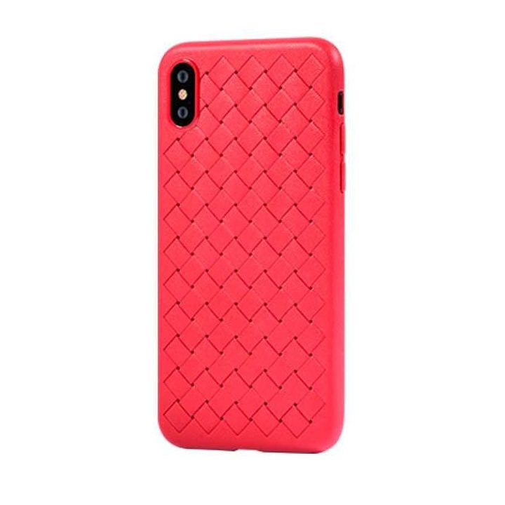 Raudonas minkštas telefono dėklas iPhone XS Max