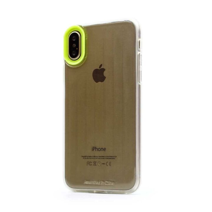 Geltonas telefono dėklas Devia Yonger Series iPhone XS/X (5.8)