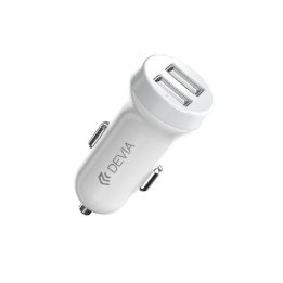 Automobilinis įkroviklis Devia Smart Series, 2 USB, 5V/3,1A, baltas