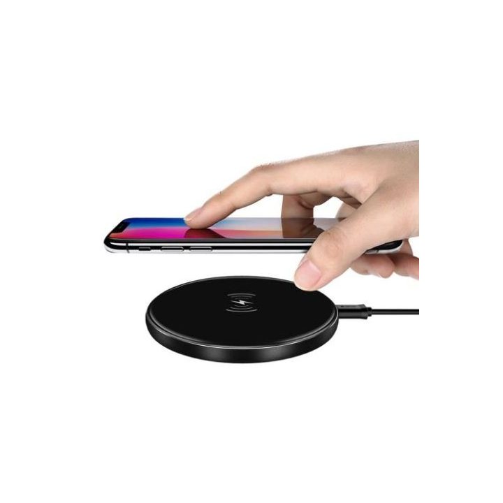 Juodas „Devia Aurora Series“ belaidis greitasis įkroviklis, 10 W