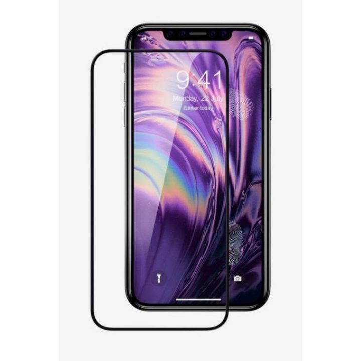 Apsauginis stiklas iPhone 11 Pro Max, nuo akinimo, juodas