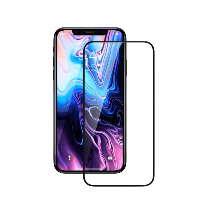 Apsauginis stiklas iPhone 11 Pro Max, juodas