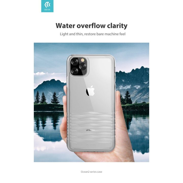 Skaidrus telefono dėklas iPhone 11 Pro, Devia Ocean2 serija