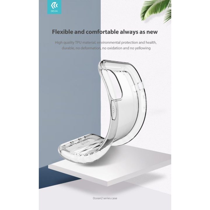 Skaidrus telefono dėklas iPhone 11 Pro, Devia Ocean2 serija