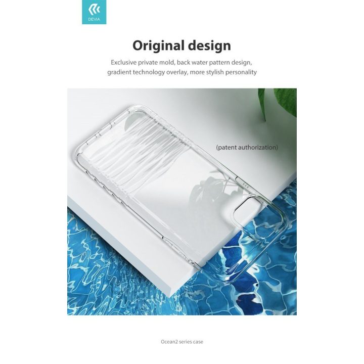 Skaidrus telefono dėklas iPhone 11 Pro, Devia Ocean2 serija