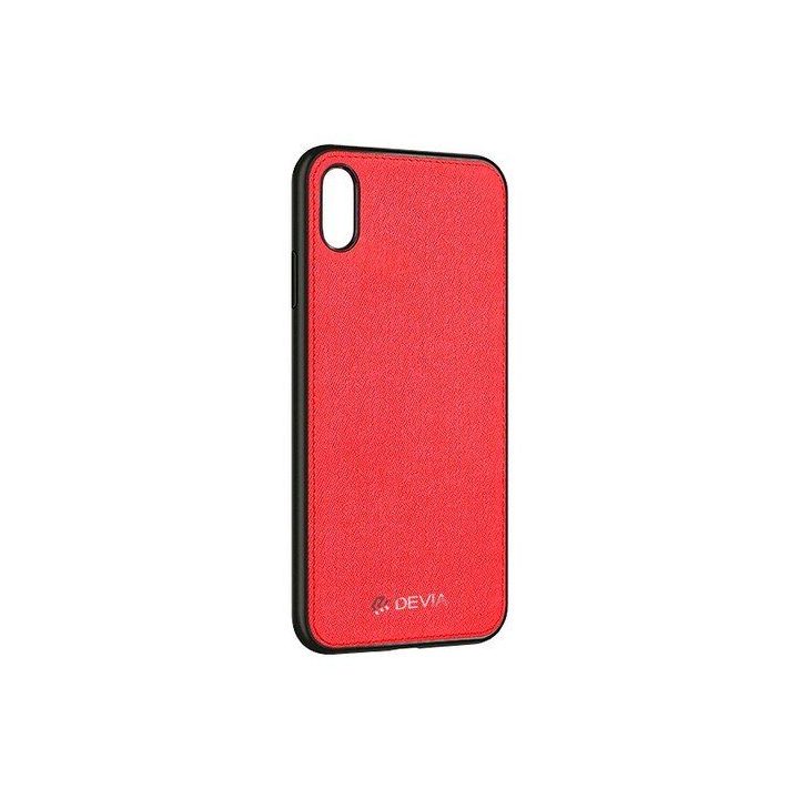 Raudonas audininis telefono dėklas iPhone XS Max