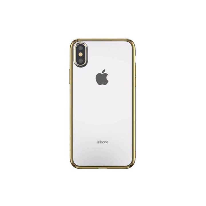 Auksinis TPU telefono dėklas iPhone XS/X 5.8"