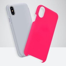 Telefono dėklas iPhone XS Max, rožinės raudonos spalvos