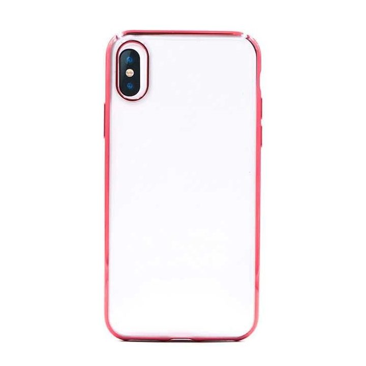 Raudonas TPU telefono dėklas iPhone XS/X (5,8")