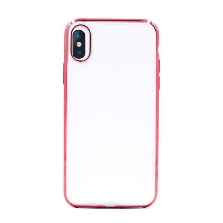 Devia blizgus minkštas TPU dėklas iPhone XS Max (6.5), raudonas