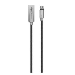 Juodas Android įkrovimo laidas Devia Storm Series, 1 m, 2,1 A