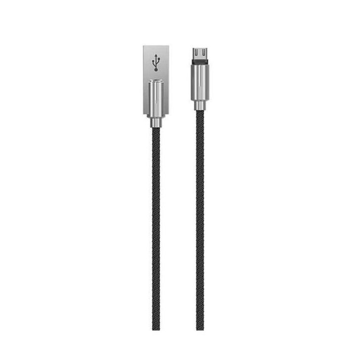 Juodas Android įkrovimo laidas Devia Storm Series, 1 m, 2,1 A