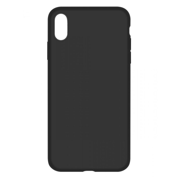 Juodas silikoninis dėklas iPhone XS Max