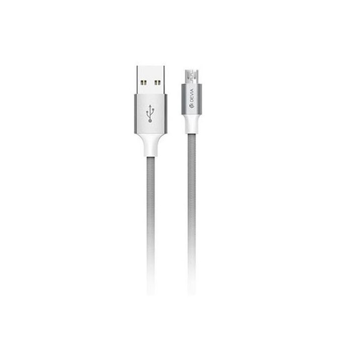 Pilkas Micro USB įkrovimo laidas, 2 m