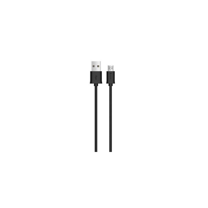 Juodas USB–microUSB laidas, 1 m