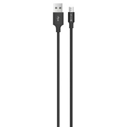 Juodas Micro USB įkrovimo laidas, 1 m