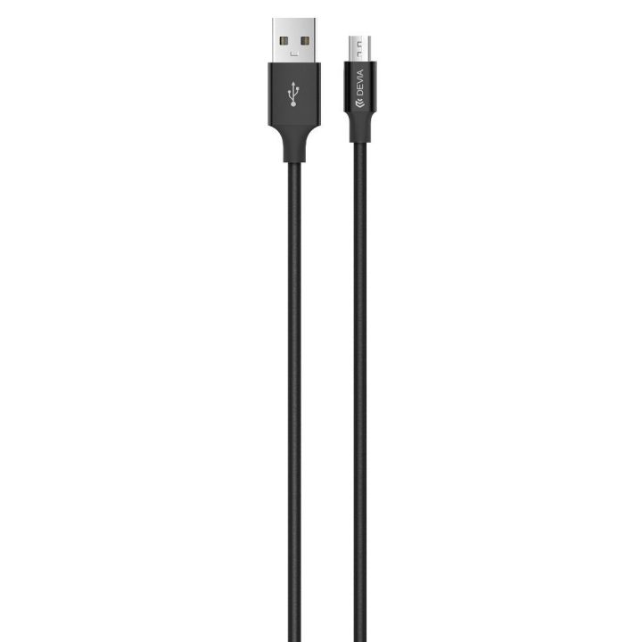 Juodas Micro USB įkrovimo laidas, 1 m