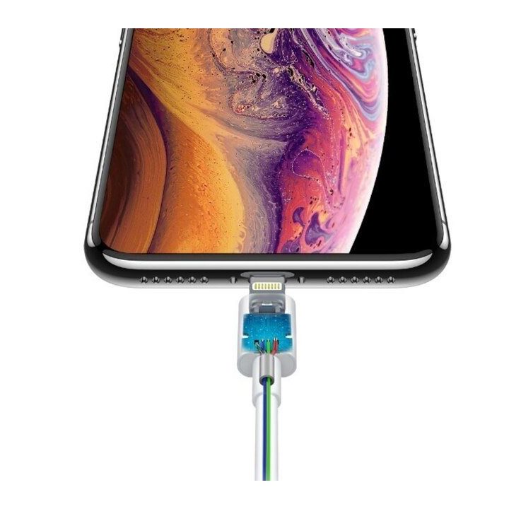„USB-C“ į „Lightning“ įkrovimo laidas, 1,5 m, baltas
