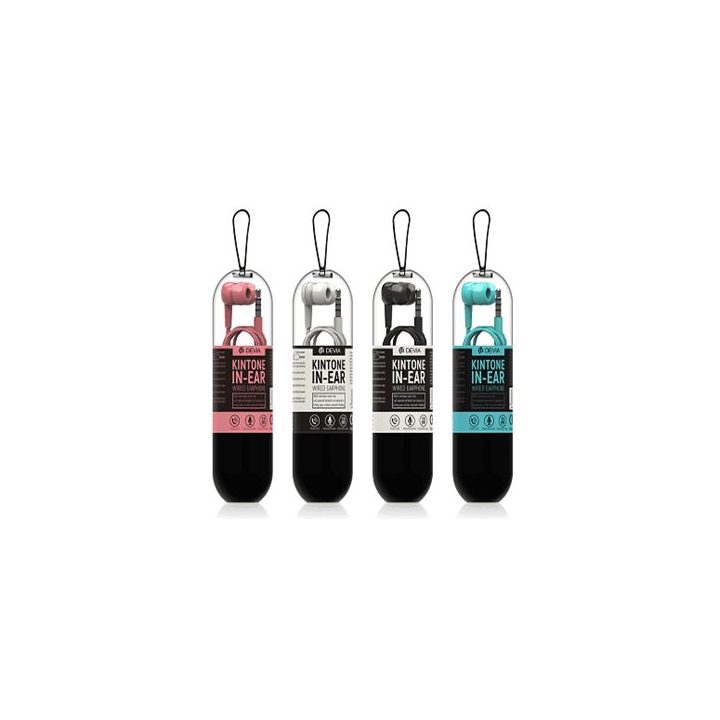 Devia Kintone Headset V2 3,5 mm baltos ausinės su mikrofonu