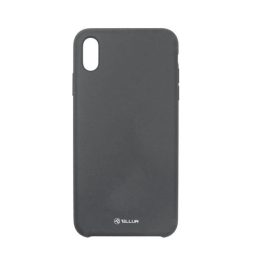 Juodas silikoninis telefono dėklas iPhone XS Max