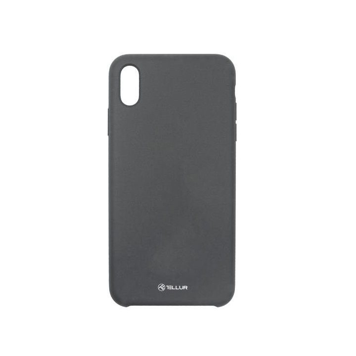 Juodas silikoninis telefono dėklas iPhone XS Max