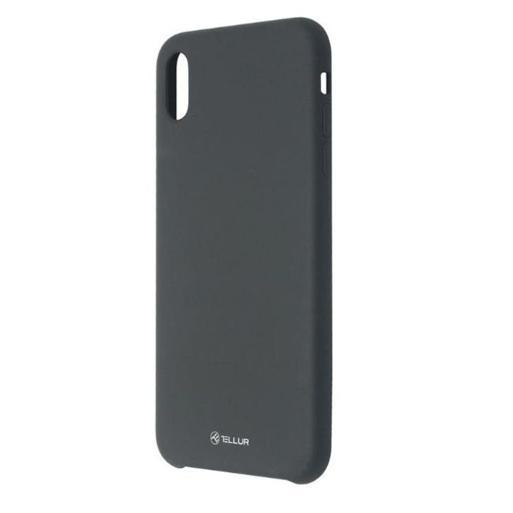 Juodas silikoninis telefono dėklas iPhone XS Max