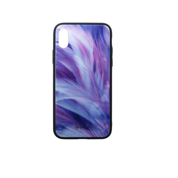 iPhone XS dėklas su plunksnos raštu