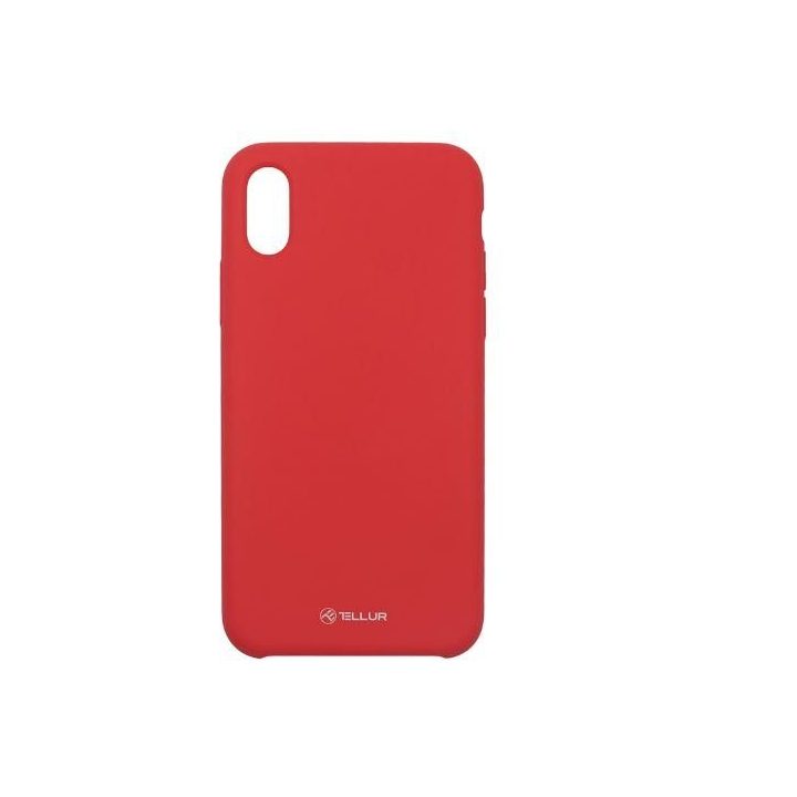 Raudonas skysto silikono dėklas iPhone XS