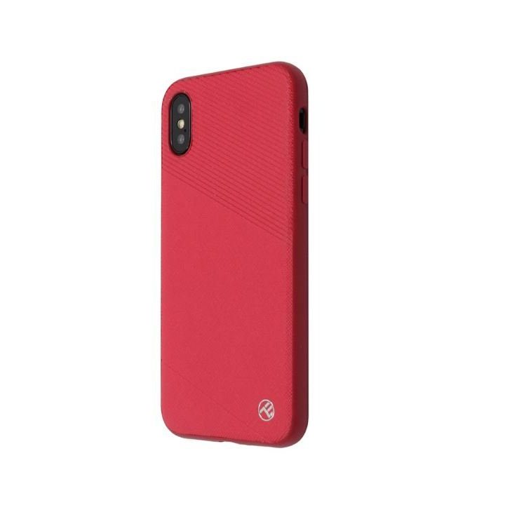 Raudonas Tellur Exquis dėklas iPhone X/XS telefonui