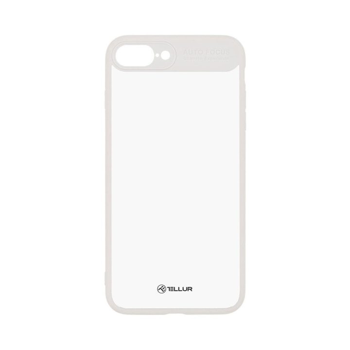 Permatomas baltas dėklas „iPhone 8 Plus“