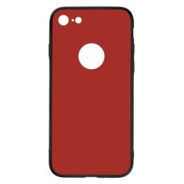 Raudonas grūdinto stiklo dėklas Tellur Cover Glass DUO, skirtas iPhone 8