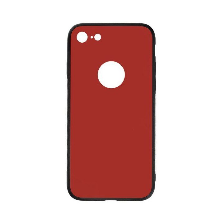 Raudonas grūdinto stiklo dėklas Tellur Cover Glass DUO, skirtas iPhone 8