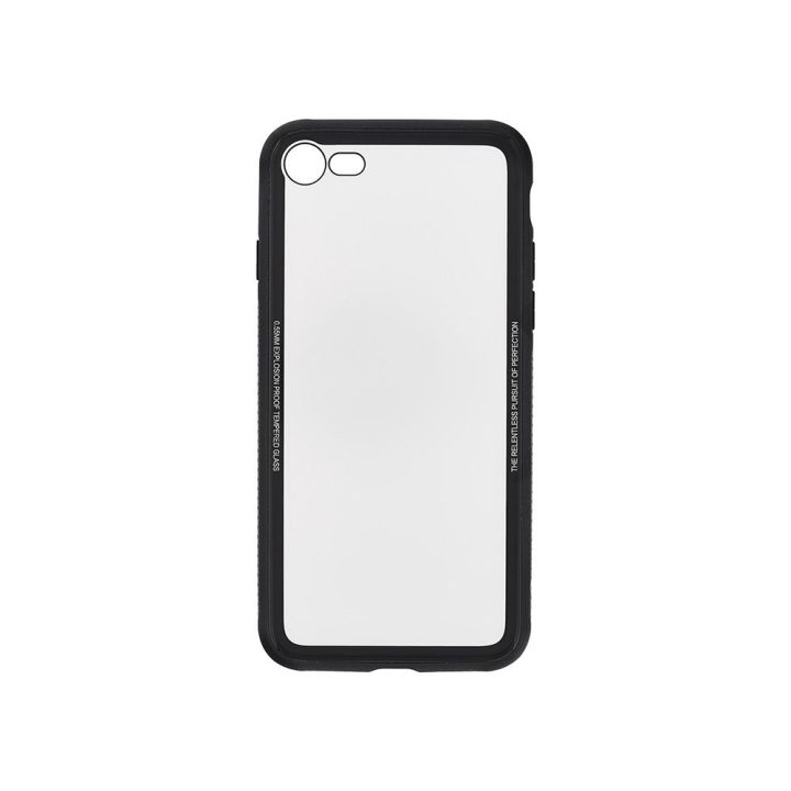 Juodas permatomas dėklas iPhone 8
