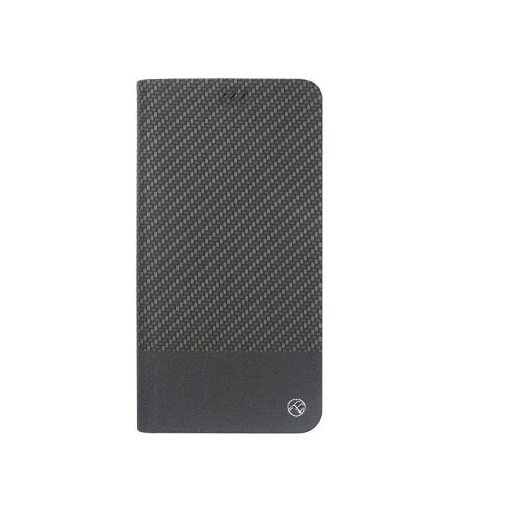 Tellur Carbon juodas atverčiamas dėklas iPhone XS