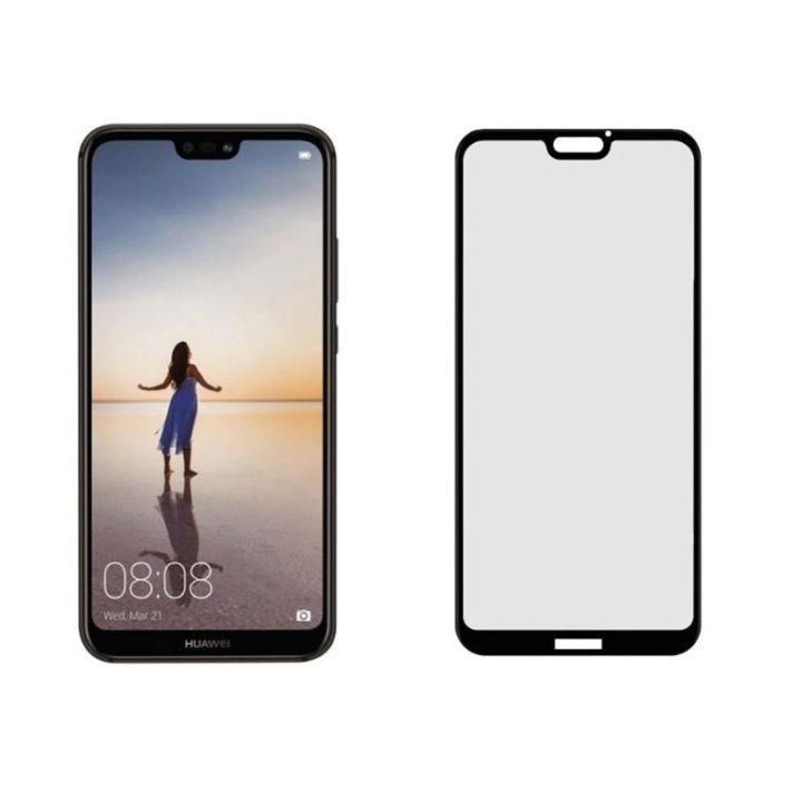 3D grūdinto stiklo ekrano apsauga Huawei P20 Lite, juoda