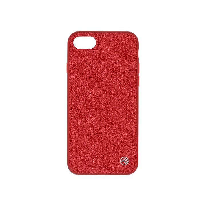 Raudonas dirbtinės odos dėklas iPhone 8