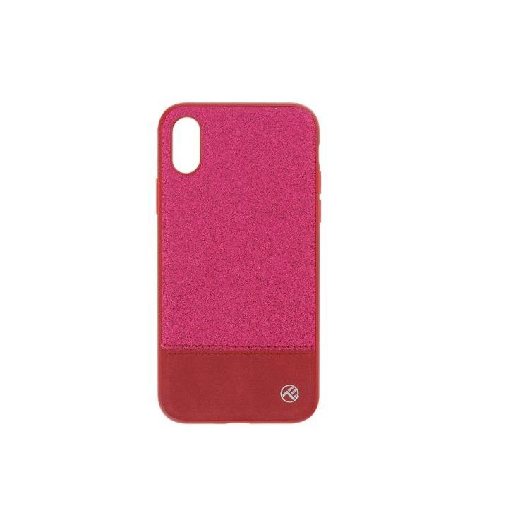 Rožinis blizgus dėklas iPhone X/XS