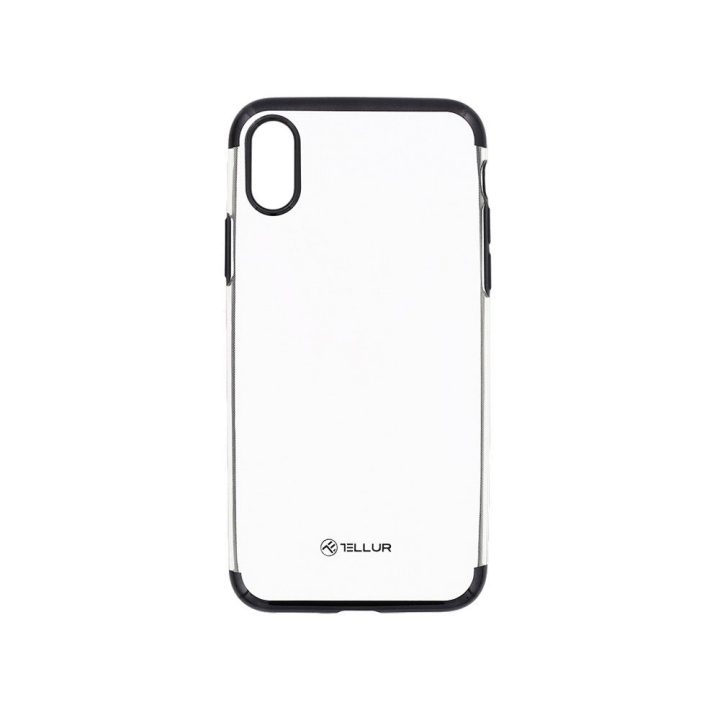 Silikoninis telefono dėklas iPhone X/XS, juodas