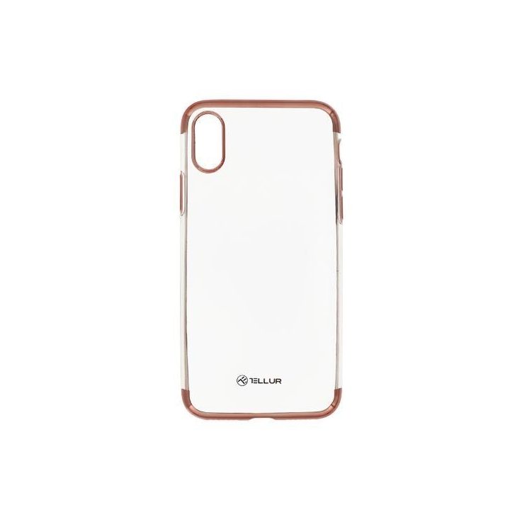 Telefono dėklas Tellur Silicone Electroplated, skirtas iPhone X/XS, rožinio aukso spalvos