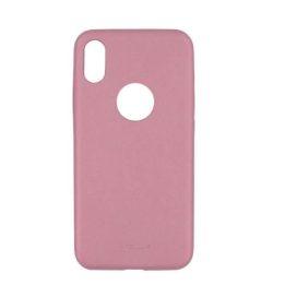 Tellur plonas sintetinės odos dėklas iPhone X/XS, rožinis