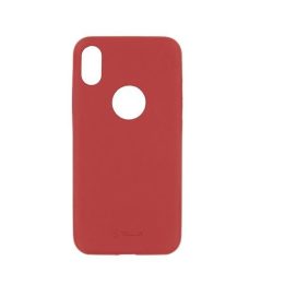 Raudonas plonas dirbtinės odos dėklas iPhone X/XS